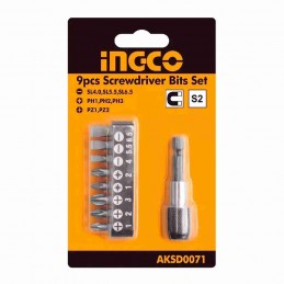 Set de Puntas y Adaptador STD INGCO (AKSD0071) - Herramienta Versátil para Trabajos de Precisión