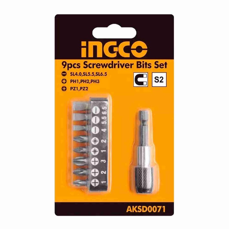 Set de Puntas y Adaptador STD INGCO (AKSD0071) - Herramienta Versátil para Trabajos de Precisión Set de Puntas y Adaptador STD INGCO (AKSD0071) - Herramienta Versátil para Trabajos de Precisión