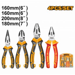 ALICATE PROFESIONAL JUEGO 4 PIEZAS (HKPS28458) INGCO