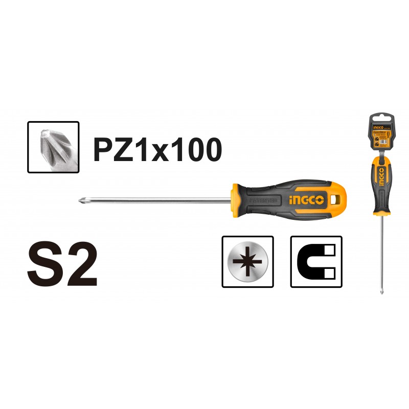 ATORNILLADOR POZIDRIV PZ1 X 100 MM (HS68PZ1100) INGCO ATORNILLADOR POZIDRIV PZ1 X 100 MM (HS68PZ1100) INGCO
