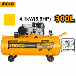Compresor de Aire Industrial 300L INGCO AC553001 | Potencia 4,1kW/5,5HP para Operaciones Industriales de Alto Rendimiento