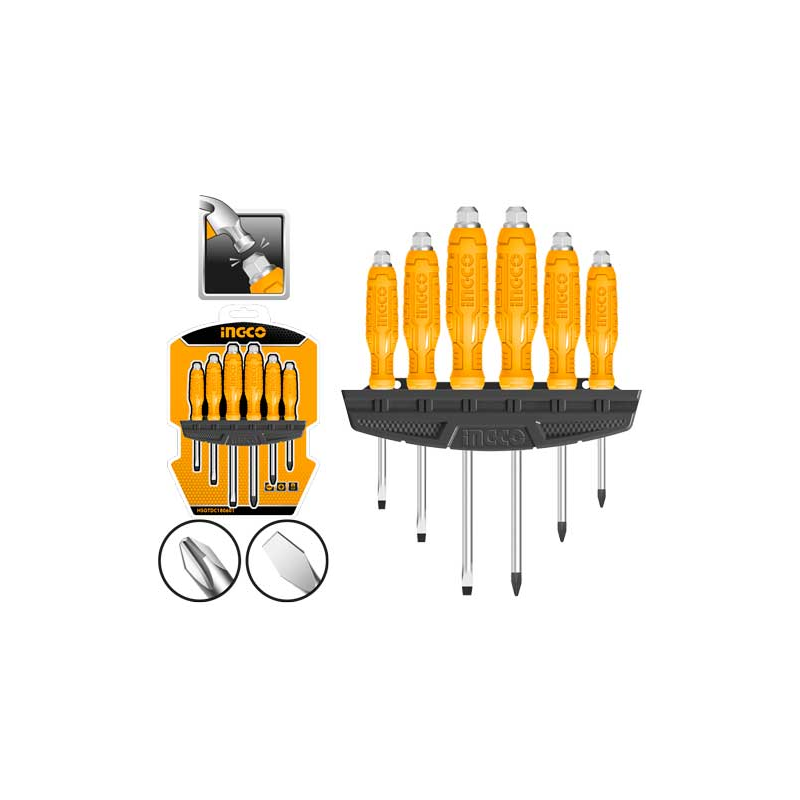 Juego de Atornilladores Hexagonales 6 Pzs con Torque INGCO (HSGTDC180601) Juego de Atornilladores Hexagonales 6 Pzs con Torque INGCO (HSGTDC180601)