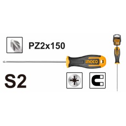 ATORNILLADOR POZIDRIV  N° 2 - 150 MM (HS68PZ2150) INGCO