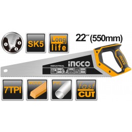 SERRUCHO DIENTES PRECISION 3 FILOS 22" (HHAS28550) INGCO
