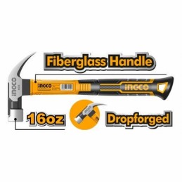 MARTILLO CARPINTERO MANGO FIBRA VIDRIO 16 OZ. /450 GRS. (HCHD0166) INGCO