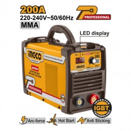 SOLDADORA MMA INVERTER 200 AMP (ING-MMA20038) INGCO