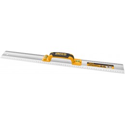 Regla de Aluminio 60 cm con Nivel Burbuja (HAR01060) Ingco - Herramienta Precisa y Duradera