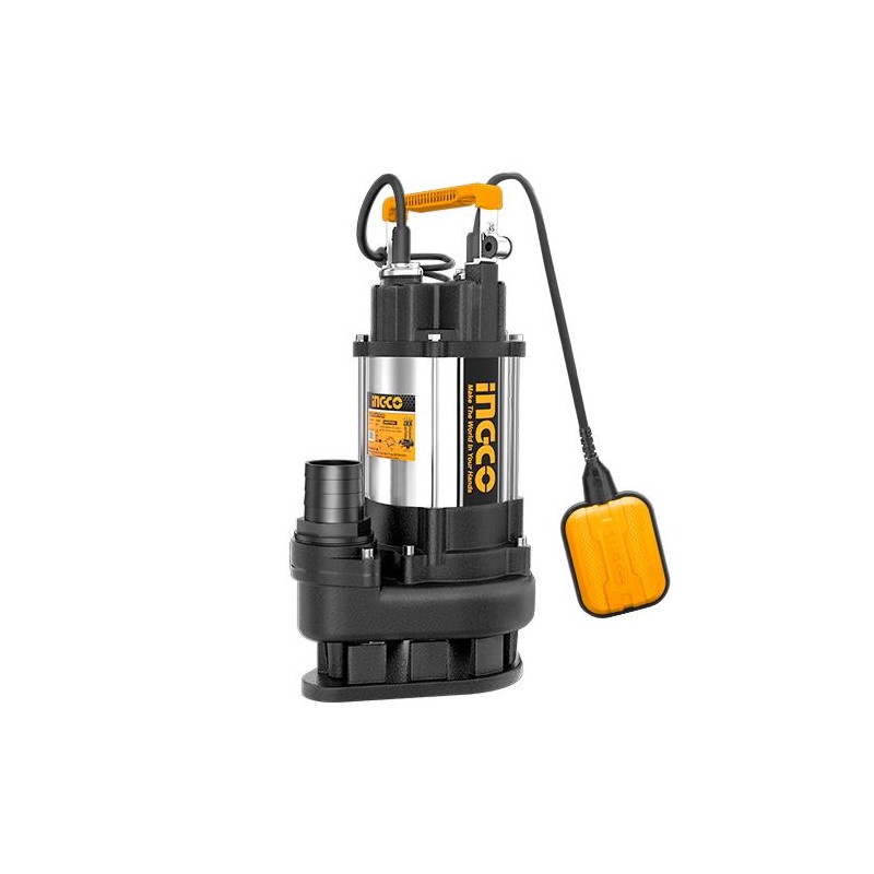 BOMBA SUMERGIBLE PARA AGUAS RESIDUALES 1100W(1.5HP) INGCO (SPDS11008) BOMBA SUMERGIBLE PARA AGUAS RESIDUALES 1100W(1.5HP) INGCO (SPDS11008)
