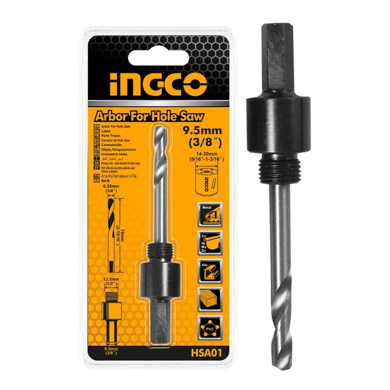 Broca para Sierra Copa 3/8 INGCO (HSA01) - Herramienta Versátil y Precisa Broca para Sierra Copa 3/8 INGCO (HSA01) - Herramienta Versátil y Precisa
