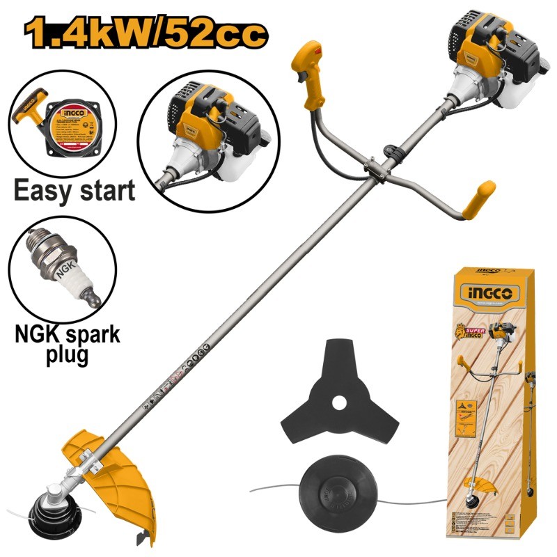 Desbrozadora de Pasto a Gasolina INGCO GBC5524411 – 52cc, 2.2 HP, Potencia y Eficiencia para Jardinería Desbrozadora de Pasto a Gasolina INGCO GBC5524411 – 52cc, 2.2 HP, Potencia y Eficiencia para Jardinería