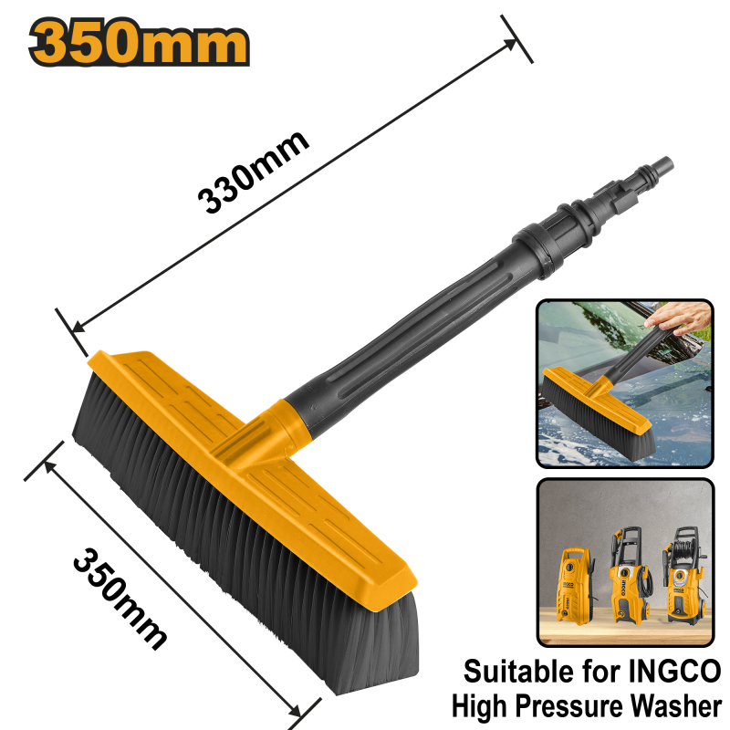 Cepillo Horizontal para Hidrolavadora 270mm INGCO (AMHB2791) - Limpieza Efectiva y Cómoda para Superficies Grandes