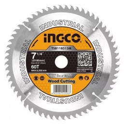 Disco de Sierra INGCO 7 1/4" 185mm (TSB118513) - Cortes Precisos y Eficientes para Tus Proyectos