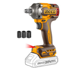 Pistola de Impacto Inalámbrica 1/2" 20V INGCO (CIWLI20401) – Potencia Industrial de 400Nm