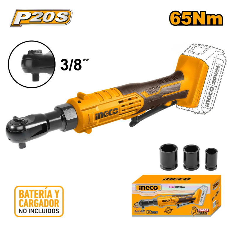 Chicharra a Batería 3/8" INGCO 20V P20S (CDRLI206015) | Potente y Versátil Chicharra a Batería 3/8" INGCO 20V P20S (CDRLI206015) | Potente y Versátil