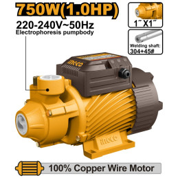 Bomba de Agua INGCO 750W 1.0HP | Succión 8m VPM75068
