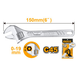 LLAVE AJUSTABLE INGLESA  -TODO INGCO Talca-