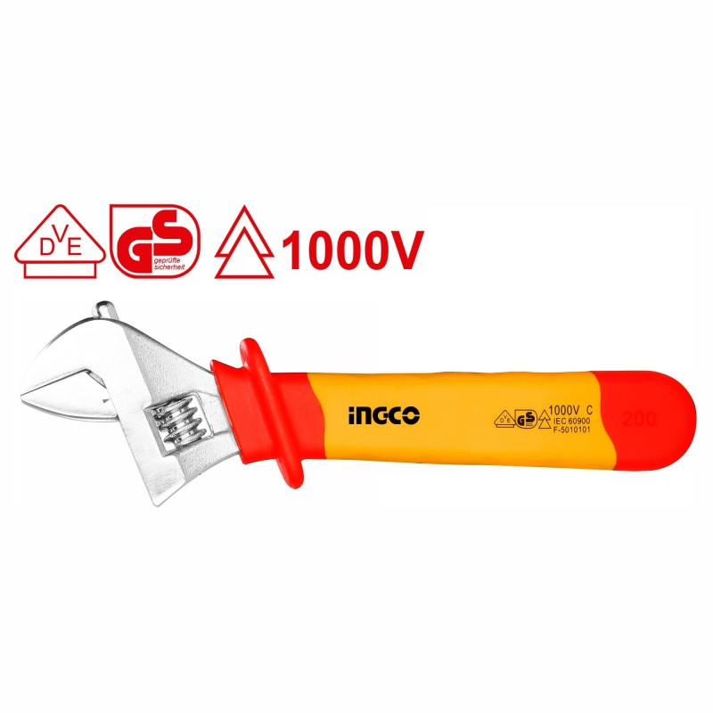 Llave Francesa Aislada 1000 V 8″ HIADW081 | INGCO Llave Francesa Aislada 1000 V 8″ HIADW081 | INGCO