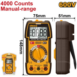Multímetro Digital Industrial 600 V DM36002 | INGCO