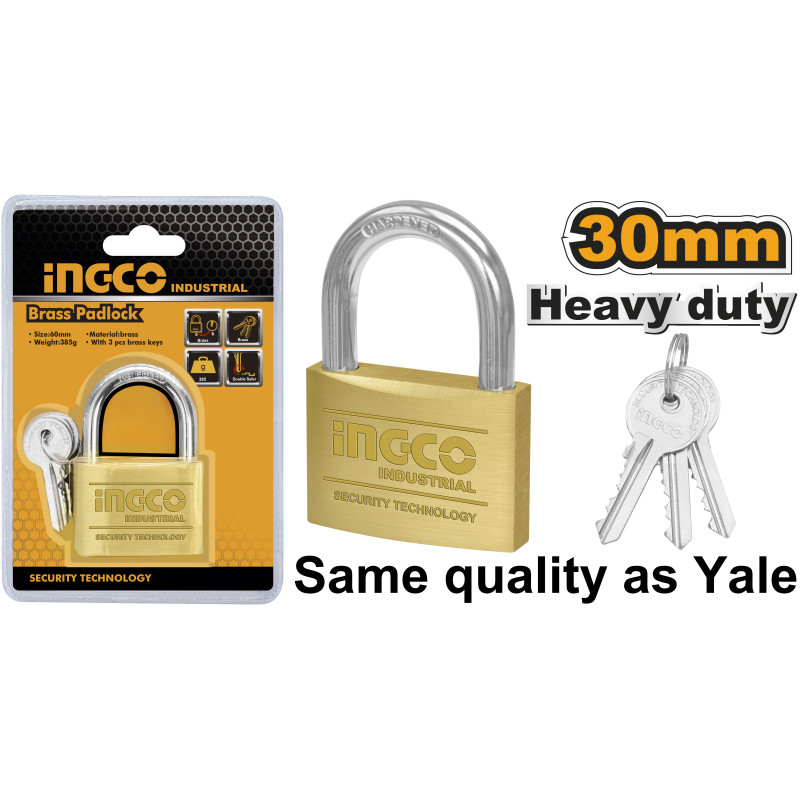 Candado Dorado 30mm INGCO: Elegancia y seguridad en un solo candado | Ingco Talca Candado Dorado 30mm INGCO: Elegancia y seguridad en un solo candado | Ingco Talca