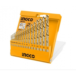 Set de Brocas para Metal INGCO 19 Piezas 1-10mm (AKDB1195) – Alta Precisión y Rendimiento
