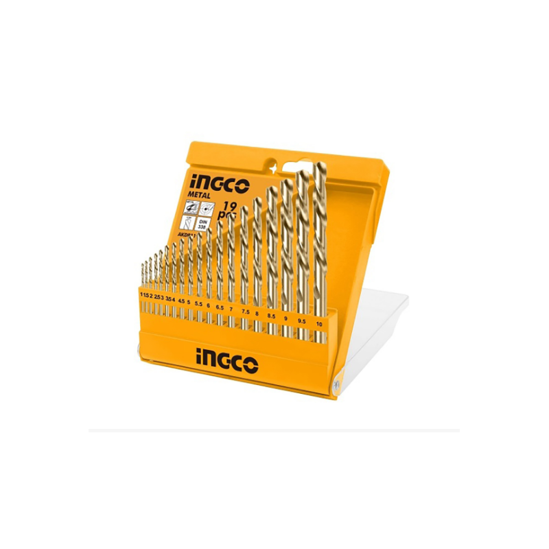 Set de Brocas para Metal INGCO 19 Piezas 1-10mm (AKDB1195) – Alta Precisión y Rendimiento Set de Brocas para Metal INGCO 19 Piezas 1-10mm (AKDB1195) – Alta Precisión y Rendimiento