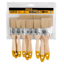 Set de Brochas Sintéticas INGCO (CHPTB0114091) - 9 Piezas de 1 a 4 Pulgadas | Herramientas de Pintura de Calidad Profesional