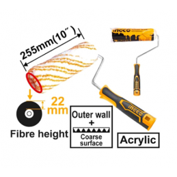 Rodillo Acrílico de 250 mm INGCO (HRHT092551) - Aplicación Uniforme de Pintura en Superficies Amplias
