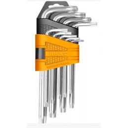 SET LLAVES TORX INDUSTRIAL 9 PIEZAS T10-T50 INGCO: Herramientas de Alta Precisión