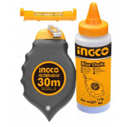 Set Tizador con Nivel 30M INGCO (HCLR0130) - Herramienta de Marcado Preciso y Nivelación para Proyectos de Construcción