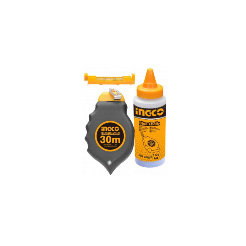 Set Tizador con Nivel 30M INGCO (HCLR0130) - Herramienta de Marcado Preciso y Nivelación para Proyectos de Construcción Set Tizador con Nivel 30M INGCO (HCLR0130) - Herramienta de Marcado Preciso y Nivelación para Proyectos de Construcción