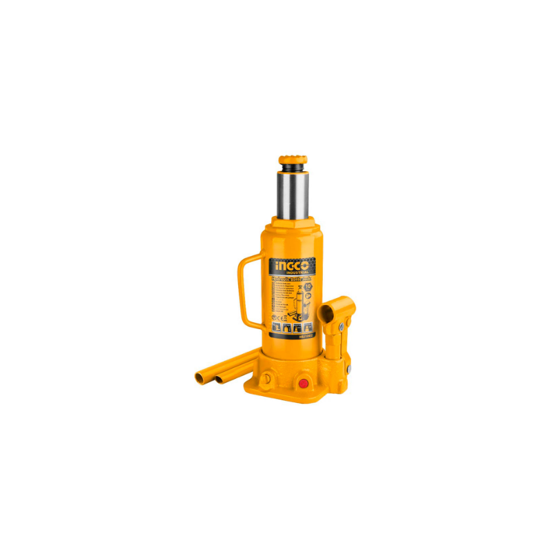 Gata de Botella 10 Toneladas INGCO (HBJ1002) - Potencia y Estabilidad para Levantar Cargas Pesadas" Gata de Botella 10 Toneladas INGCO (HBJ1002) - Potencia y Estabilidad para Levantar Cargas Pesadas"