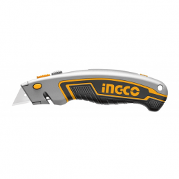 Cuchillo Cartonero Retráctil INGCO (HUK6128) - Herramienta Esencial para Cortar Cartón de Forma Precisa y Segura
